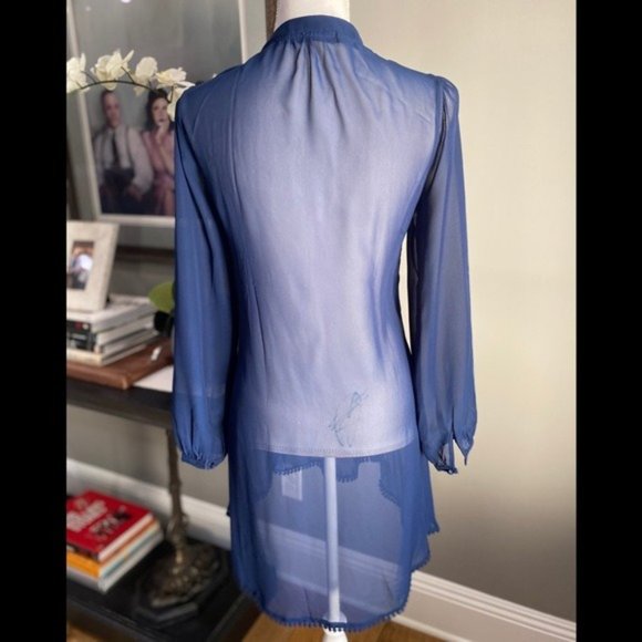 Romeo & Juliet Sheer Tunic Dress/Cover-Up Navy XS - Picture 7 of 9